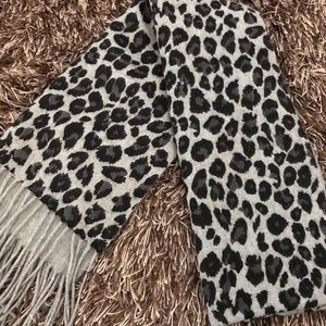 Leopard Print Cashmere Scarf